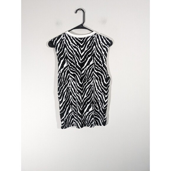 Zyia Active Safari Tank Top Zebra Print Black White Women Size S Muscle Tee - Picture 4 of 7